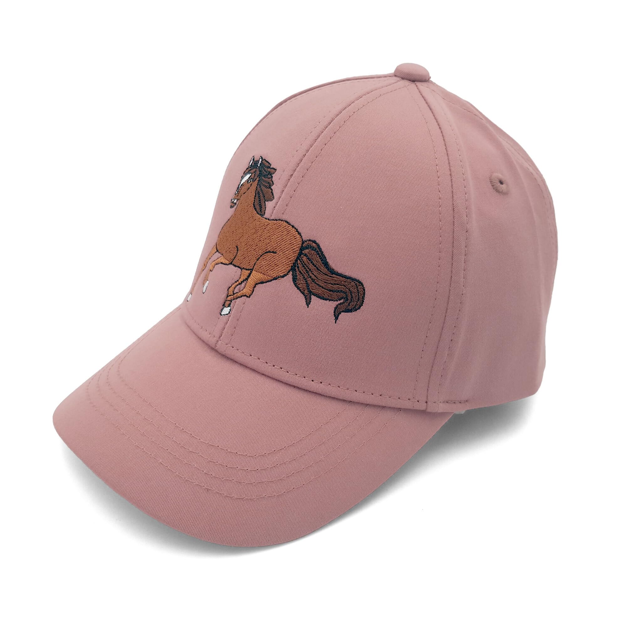 maximo Gorra infantil para niña, diseño de caballo, bordado, cierre de