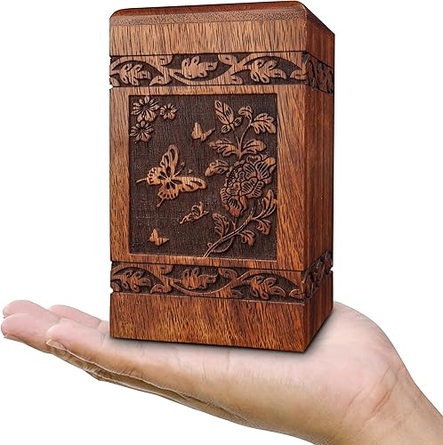 Miniatura 8 de Urnas de colibrí de madera para cenizas humanas adultas, hembras y hombres, urnas decorativas de cremación para cenizas adultas, urna de entierro