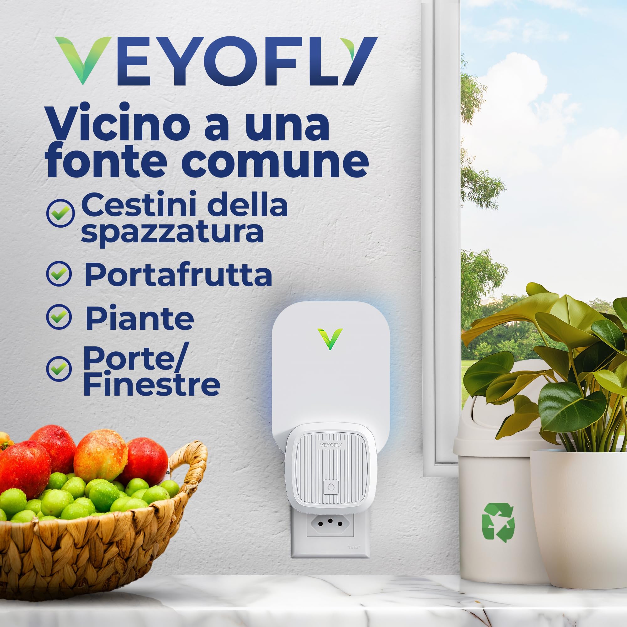 Fly Catcher Indoor, Fly Trap Indoor, (1 Device + 3 Refills) Fruit Fly Traps for Indoors, Gnat Traps for House Indoor, Bug Killer, Fly Trap, Safer Plug in Light Flying Insect Trap