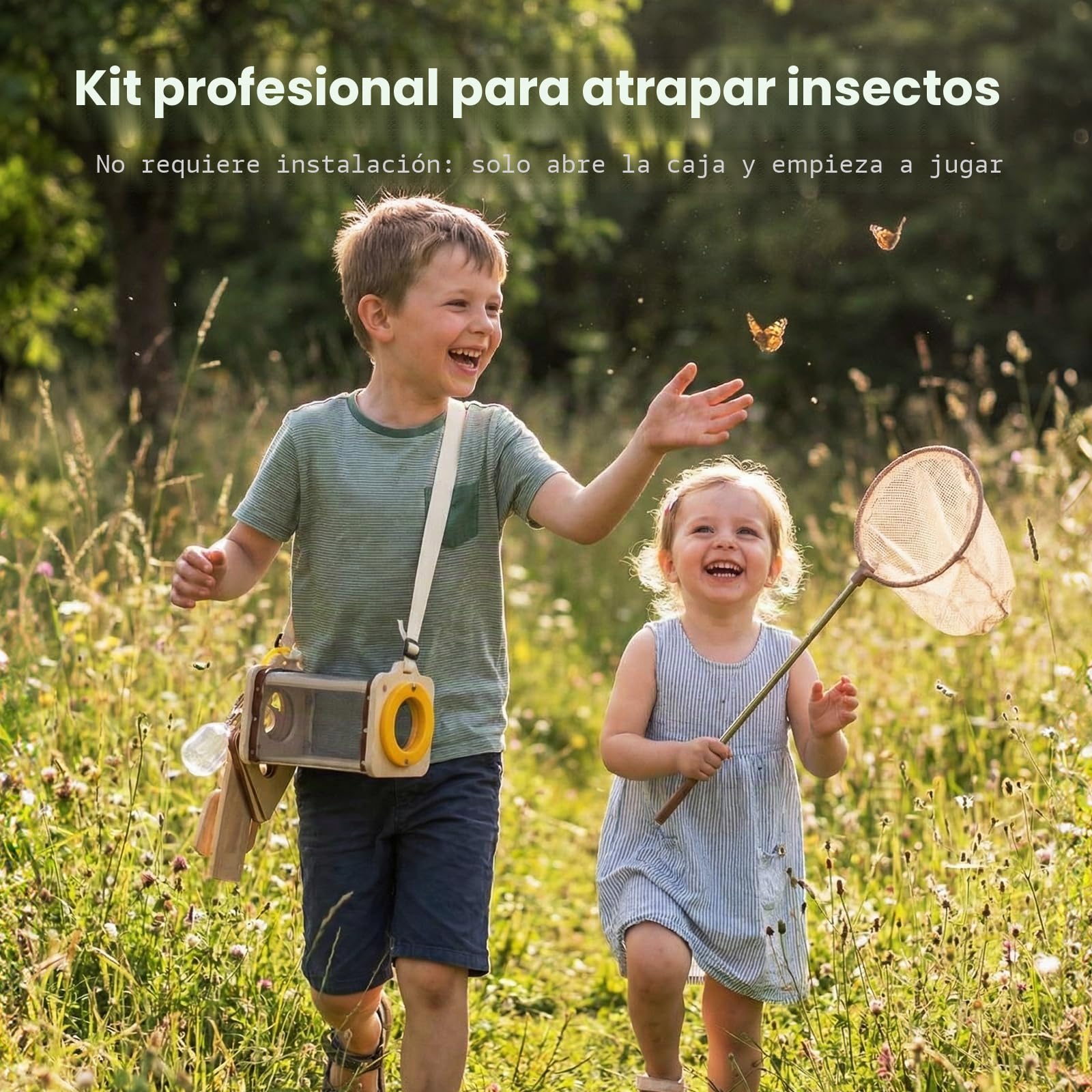 WOODEN TEETHER Set de investigadores para niños, Regalos para niños y niñas, Regalo para y niñas, Camping, exploración de la Naturaleza,(9 Piezas)