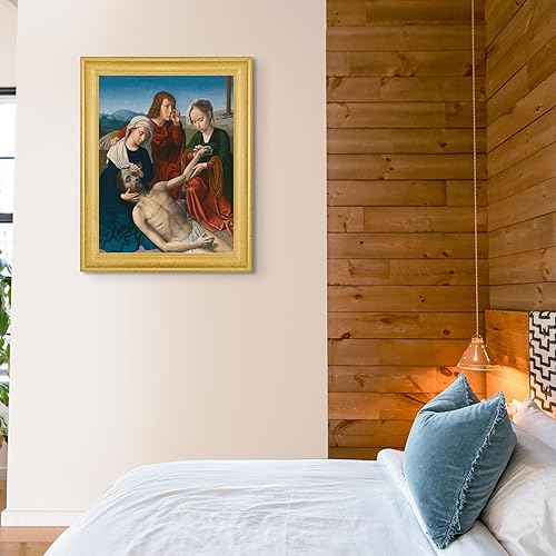 Miniatura 4 de Lost Cabin The Lamentation de Gerard David  Lienzo en marco biselado dorado  Reproducción de pintura de obras de arte finas  Póster decorativo