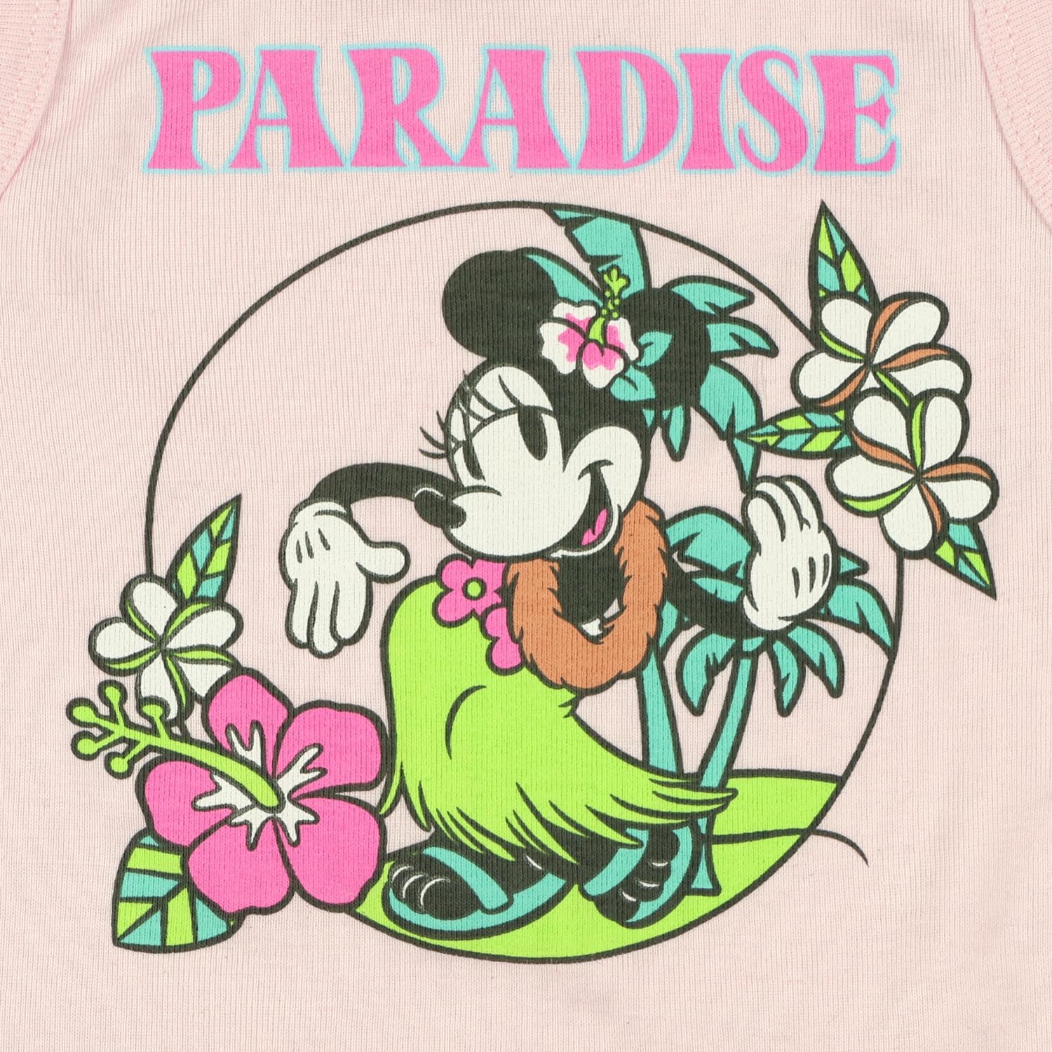Disney Minnie Mouse Tank-Top Girls' Paradise Ruffled Hem Sleeveless Shirt