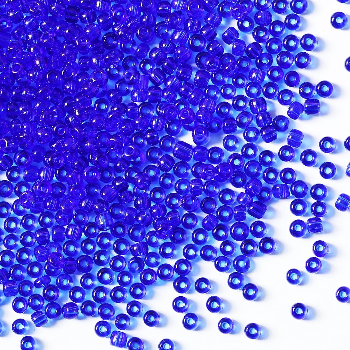 4mm Royal Blue Seed Beads for Jewelry Making 200 Grams About 3380 pcs,6/0 Glass Craft for Making Earrings, Bracelets, Pendants, Waist Jewelry, DIY Handmade Seed Beads (Royal Blue) — image 1