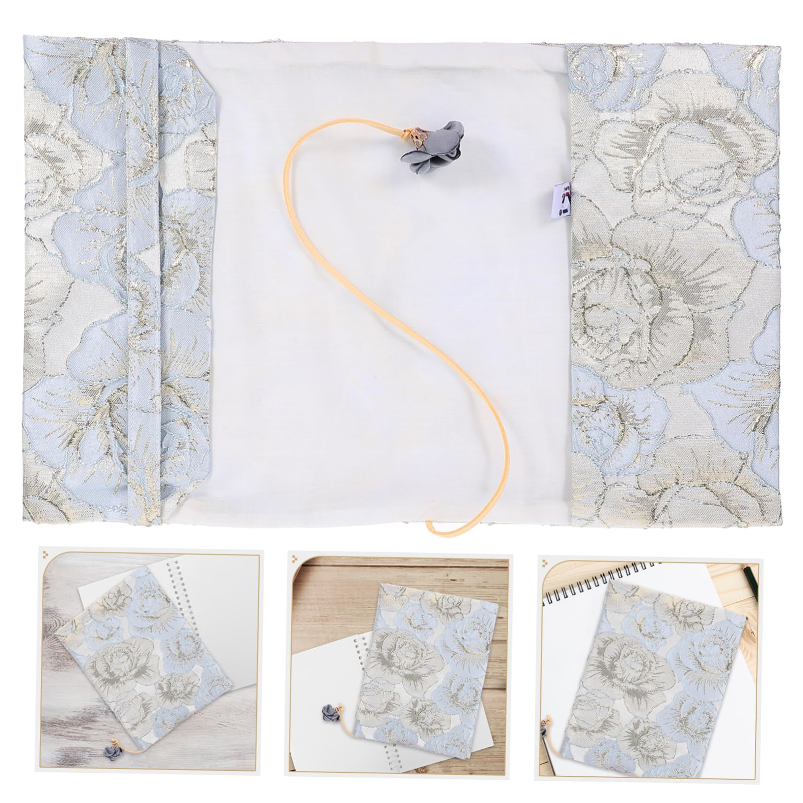Uonlytech 3 Pièces Couverture de livre en tissu Accessoires de livre amoureux des livres décor ancien couverture de livre réutilisable protecteur de pochette de couverture de livre chiffon
