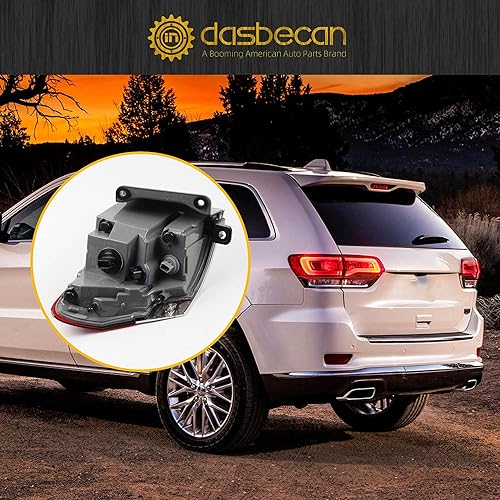 Miniatura 6 de Dasbecan Conjunto de luz trasera exterior del lado del pasajero derecho compatible con Jeep Grand Cherokee LaredoLimitedOverlandSummit 2014-2021