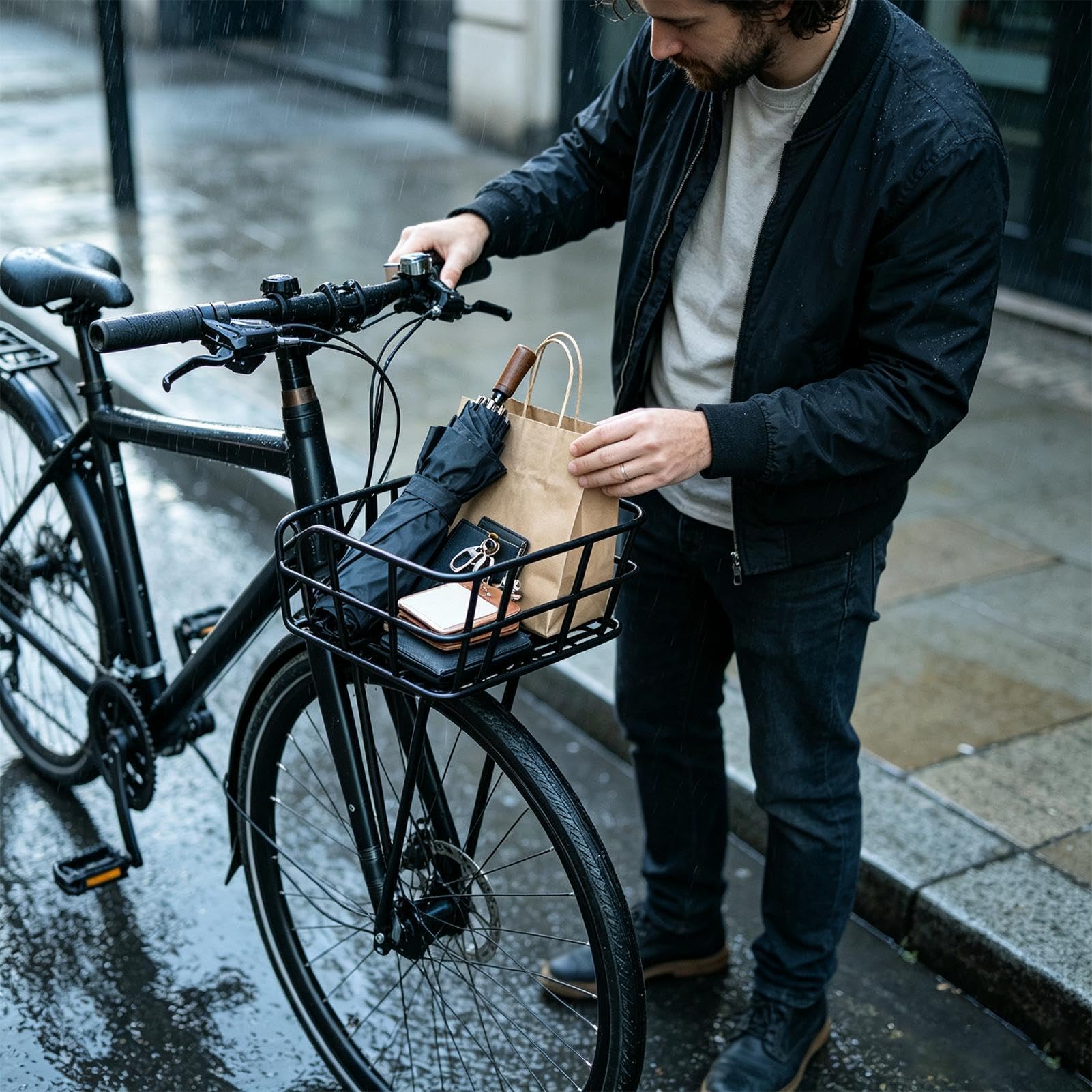 Panier Vélo Organisateur Léger en Maille Et De Grande Capacité