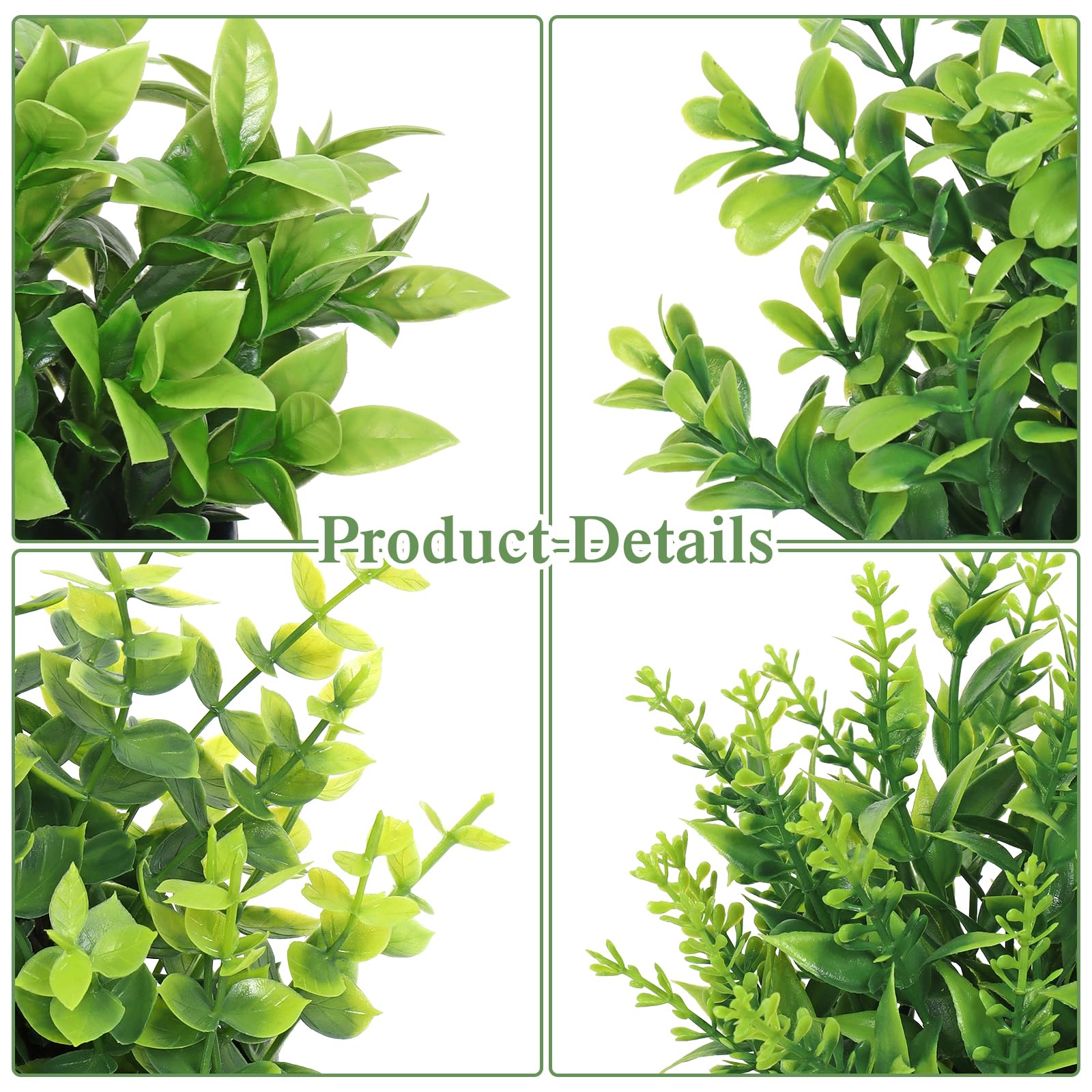Betylifoy Artificial Potted Plants Mini 4PCS Small Fake Plants Greenery Indoor Decor Eucalyptus Plant Faux Plastic Plants for Office Home Bedroom Living Room Bathroom Desk (4 - Image 2