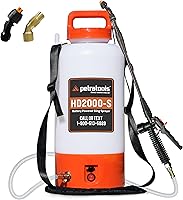 PetraTools HD2000-S 2 Gallon Battery Powered Sprayer - Heavy Duty Electric Weed Killer for Lawn Garden Pest Control, Includes Battery & 2 Nozzles