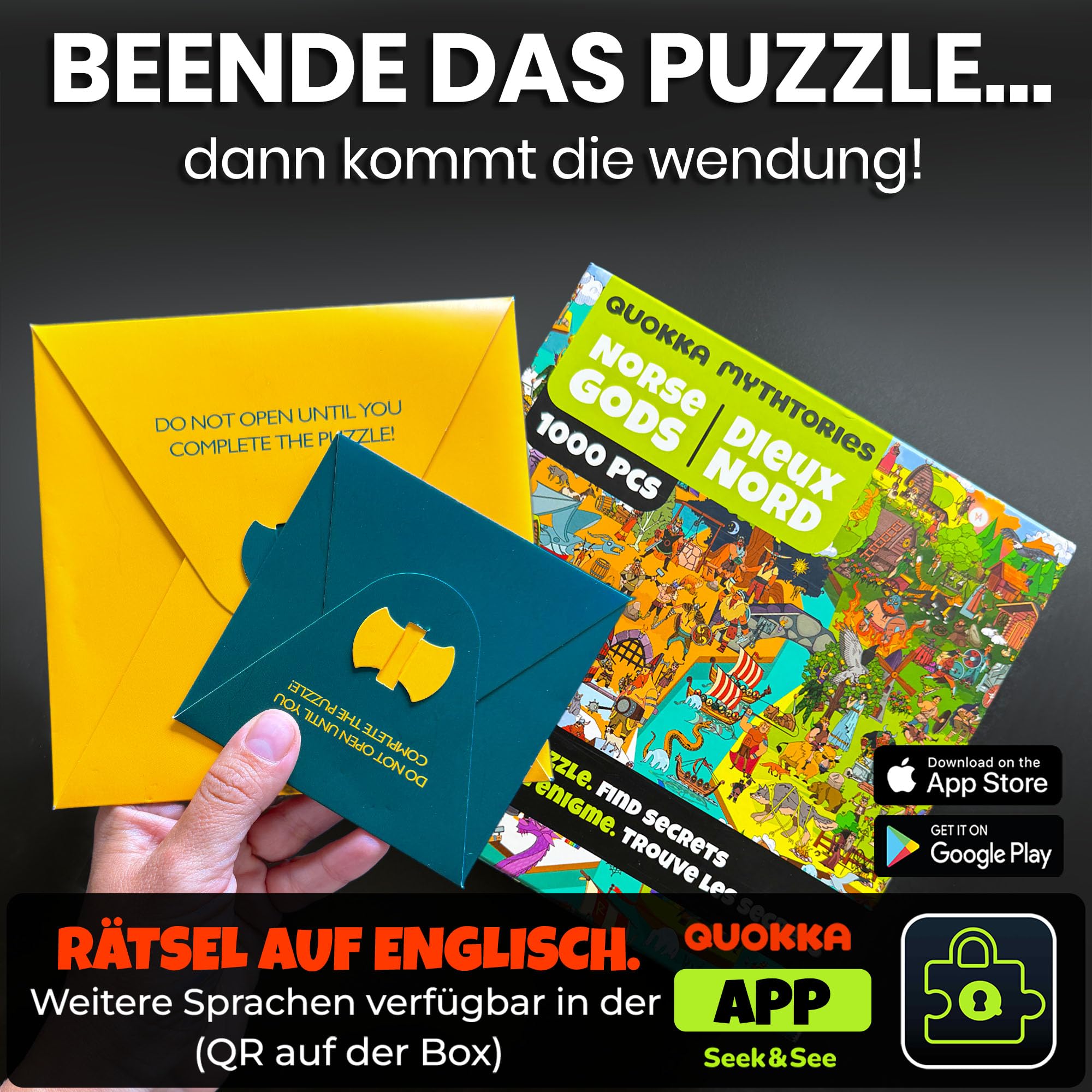 1000-Teile-Puzzle für Erwachsene - 3er-Set Mythories Antike Götter | Puzzle für Erwachsene - Nordische, Griechische und Ägyptische Götter