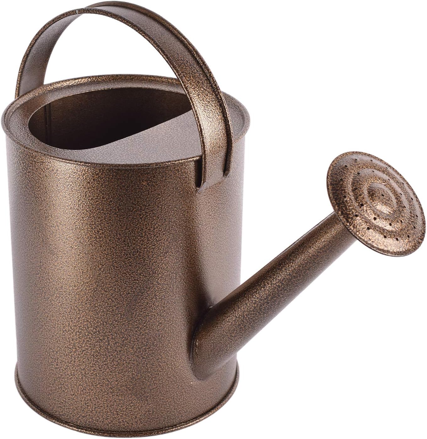 TRUPHE Cilia Watering Can with Sprayer for Plants | 5 litres | Metal | Bucket Grip Handle | Outdoor and Indoor Plants | for Living Room , Balcony and Home Garden | Durable and Sturdy (Metallic Brown)