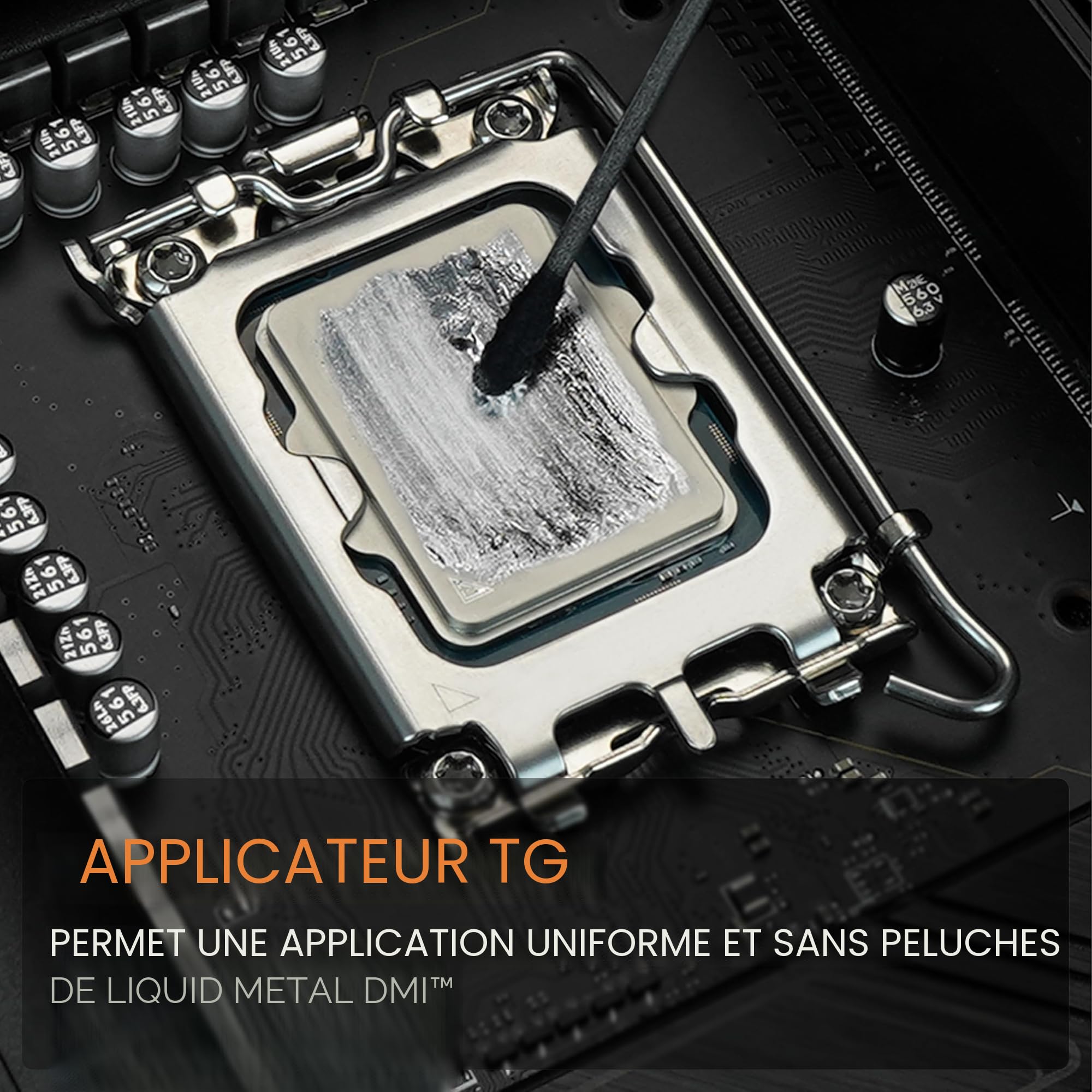 Thermal Grizzly - Conductonaut - Pâte conductrice thermique en aluminium en métal liquide Ne convient pas Grands systèmes de refroidissement Métal liquide pour refroidir le CPU, le GPU (5 Gramm) TG-C-005-R Noir