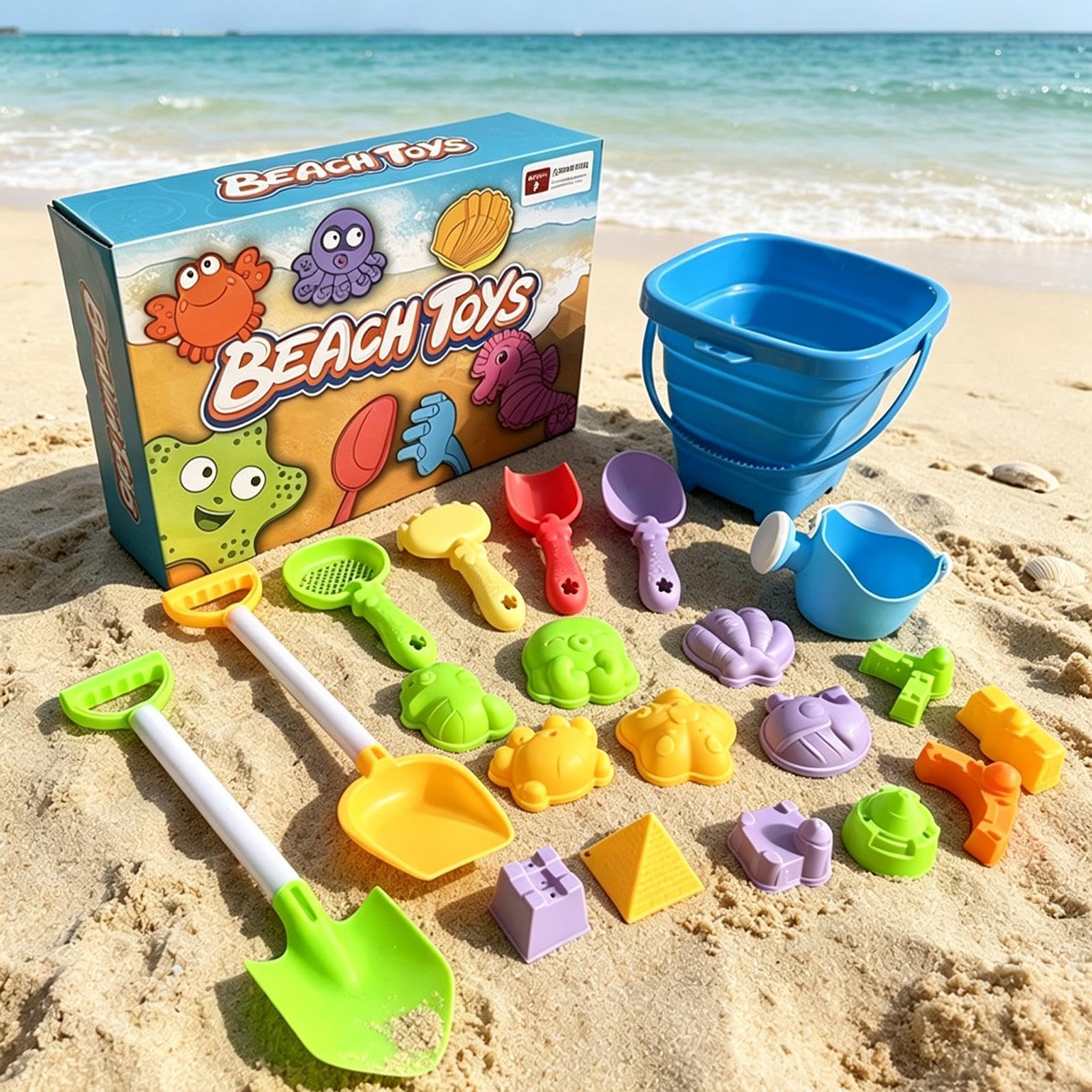 Juguetes de playa para niños Juegos divertidos, coloridos al aire libre