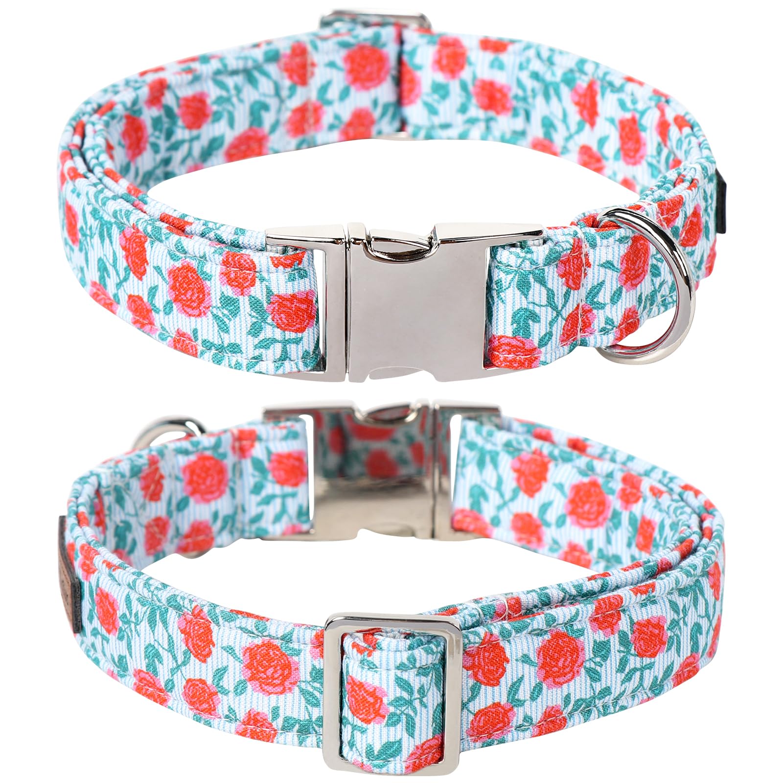 Lionet Paws Design Dogs Collar Cute Flower Sailor Bow Dog Collars for Girl Female Small Medium Dogs with Rose S - Image 2