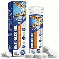 Anti-Alcohol Complex Effervescent Tablets – Hyditation & Wellness Support with Milk Thistle, B Vitamins, Electrolytes, Vitamin C, Zinc