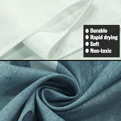 Miniatura 7 de kampdream Tapiz de bosque de montaña, tapiz de pared con diseño de árbol verde azulado brumoso, acuarela, arte de pared, tapiz de paisaje natural