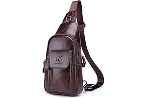 BULLCAPTAIN Leather Shoulder Bag for Men