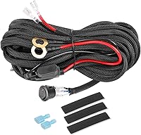 Vista 1 de Arnés de cableado de 1 cable, Rfroad Lighting Kit de arnés de cableado resistente de 12V con interruptor de balancín de nylon para barra de luz LED