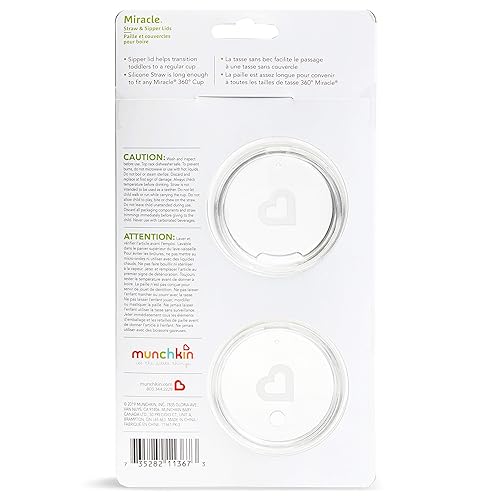 Miniatura 7 de Munchkin Juego de 3 tapas para sorbos y pajitas Miracle 360 tazas