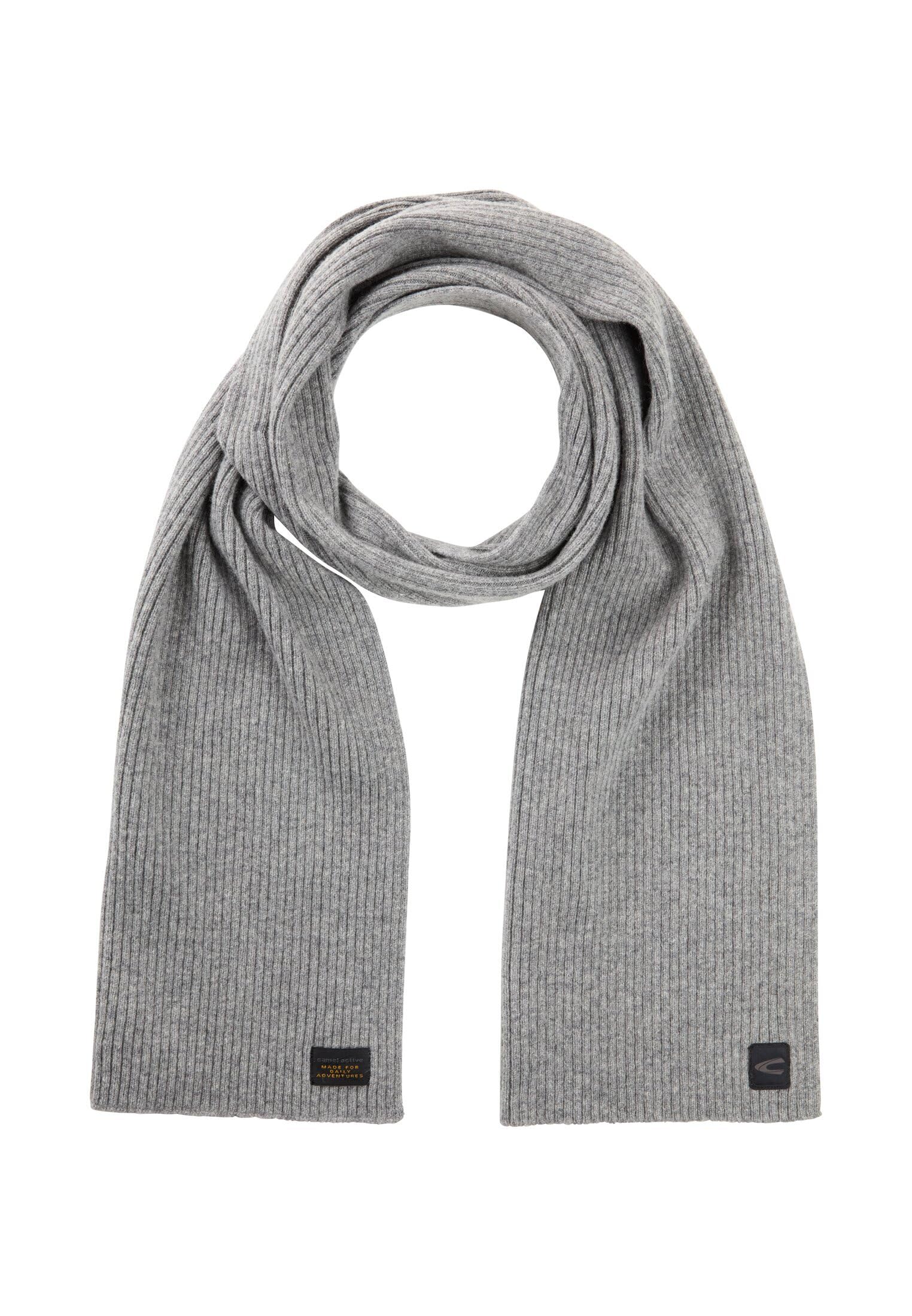 camel active Herren Strickschal aus reiner Lammwolle