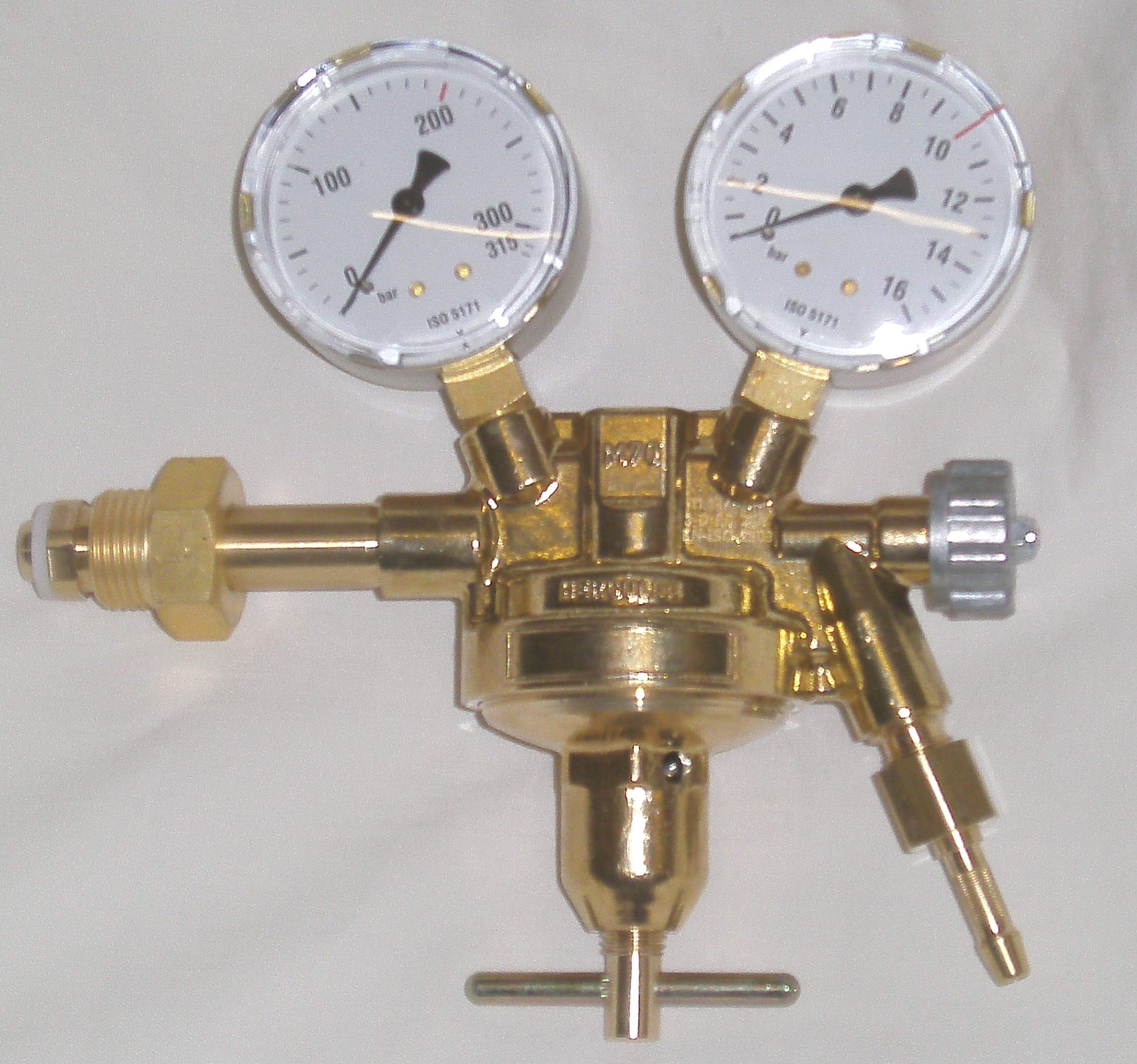 Flaschendruckminderer Druckluft von 200bar auf 0-20bar (G5/8"AG)
