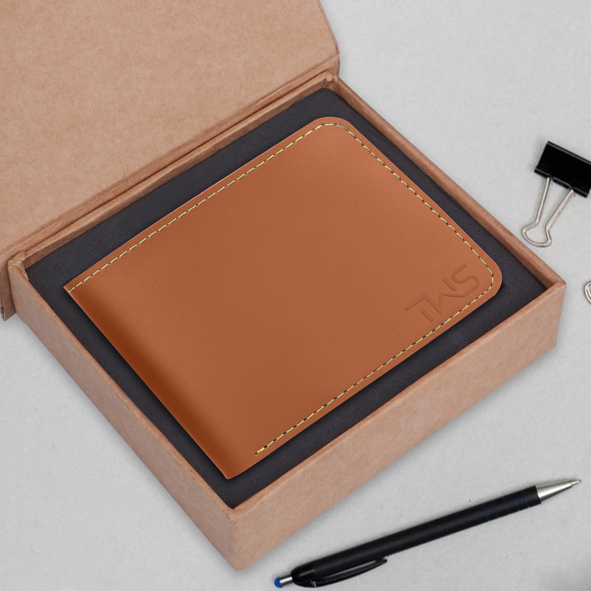 The Wallet Store Vegan Leather Wallet For Men - Tan