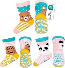 soxo Chaussettes Enfant Coton Chaussette Antiderapante Bebe Cadeau Bébé ABS 3 Paires 6-36 Mois