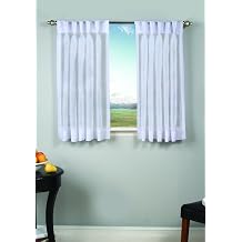 Ricardo Palm Beach Pinch Pleat Pair With Back Tabs, 52"W x 54"L, Ivory