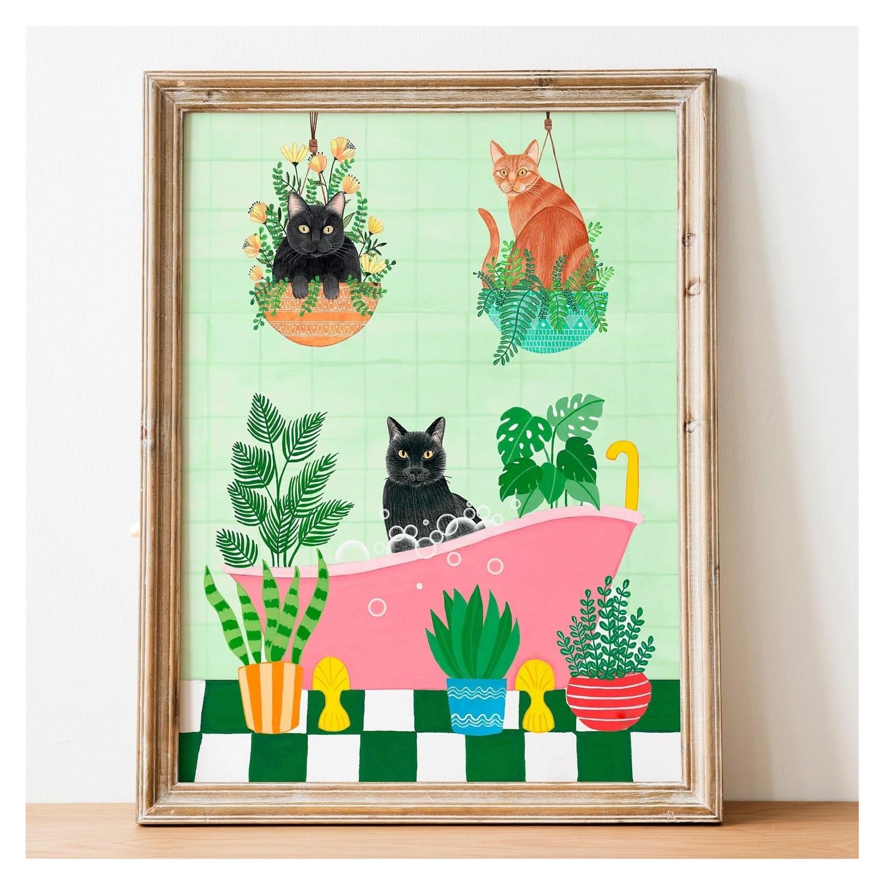 Cuadro de gatos abstractos modernos para llenar de alegría tu salón o dormitorio