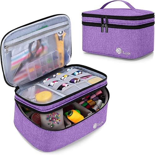 Vista 10 de Luxja - Organizador de accesorios de costura., Azul oscuro, L