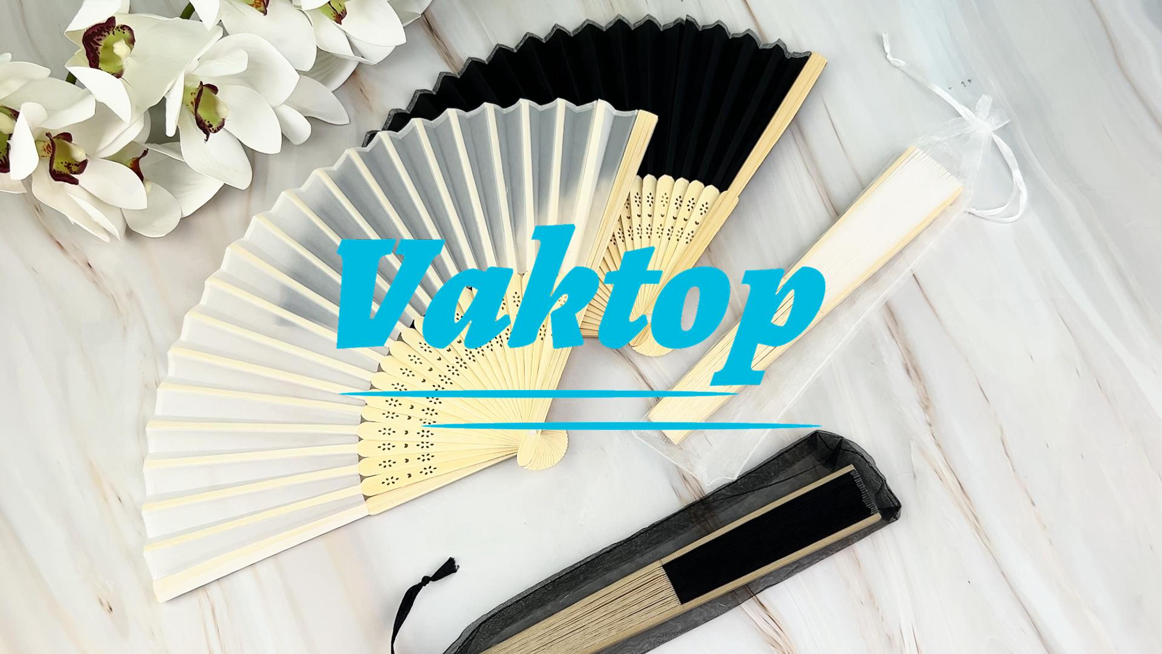 2 Stück Fächer Mit Quaste - Klappfächer Blumenmuster Für Hochzeit & Sommer