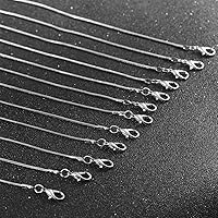 Forise 24pcs Gold & Silver Plated 1.2mm Snake Chain Necklaces with Lobster Clasps, 18" & 20" for Jewelry Making DIY