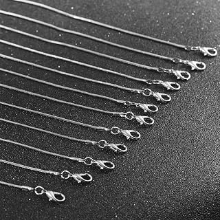 Forise 24pcs Gold & Silver Plated 1.2mm Snake Chain Necklaces with Lobster Clasps, 18" & 20" for Jewelry Making DIY