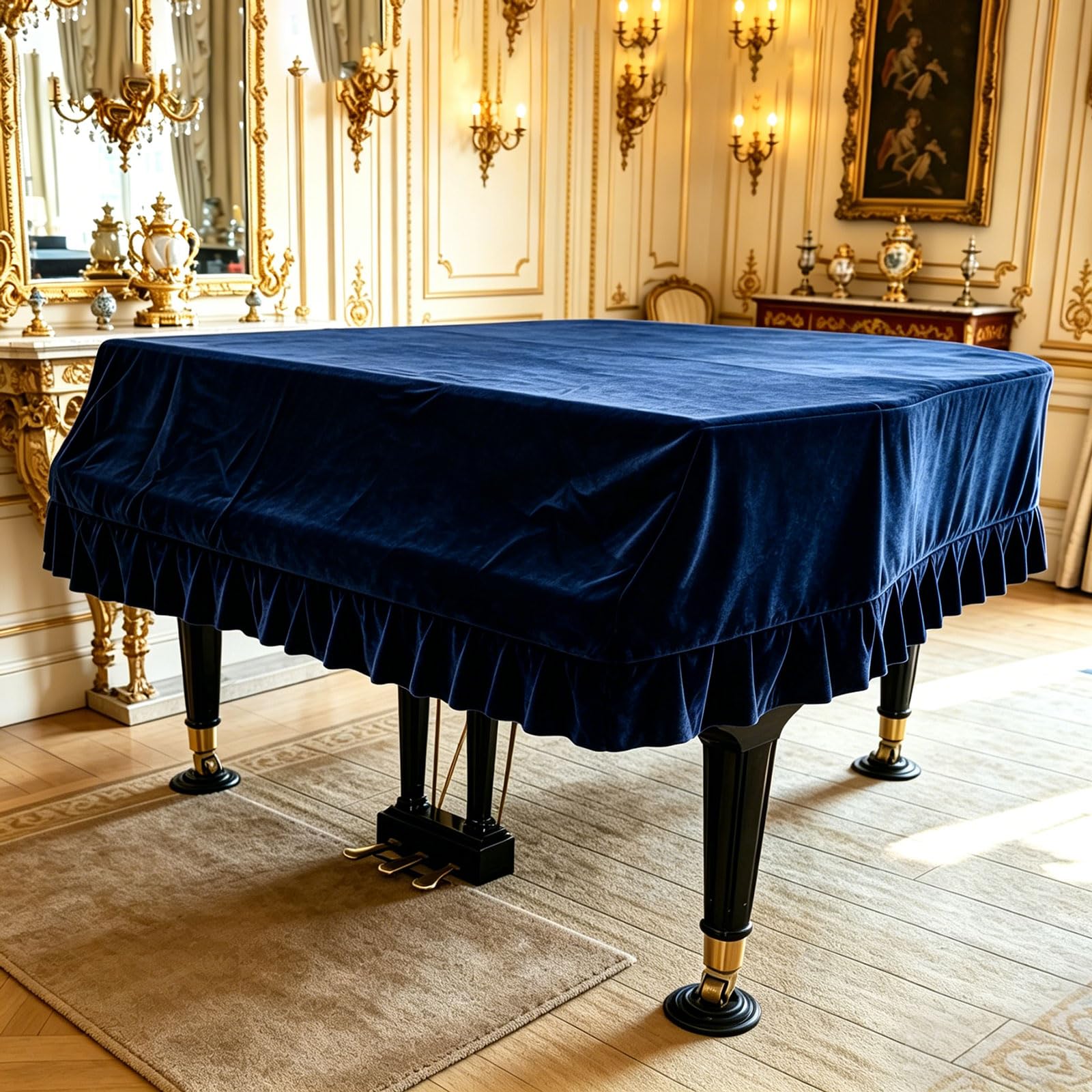 Cover Universale per Pianoforte a Coda Cover,Copertura Protettiva per Pianoforte a Coda,Copertura Impermeabile per Pianoforte a Coda,Protezione Antipolvere,per Pianoforte Verticale