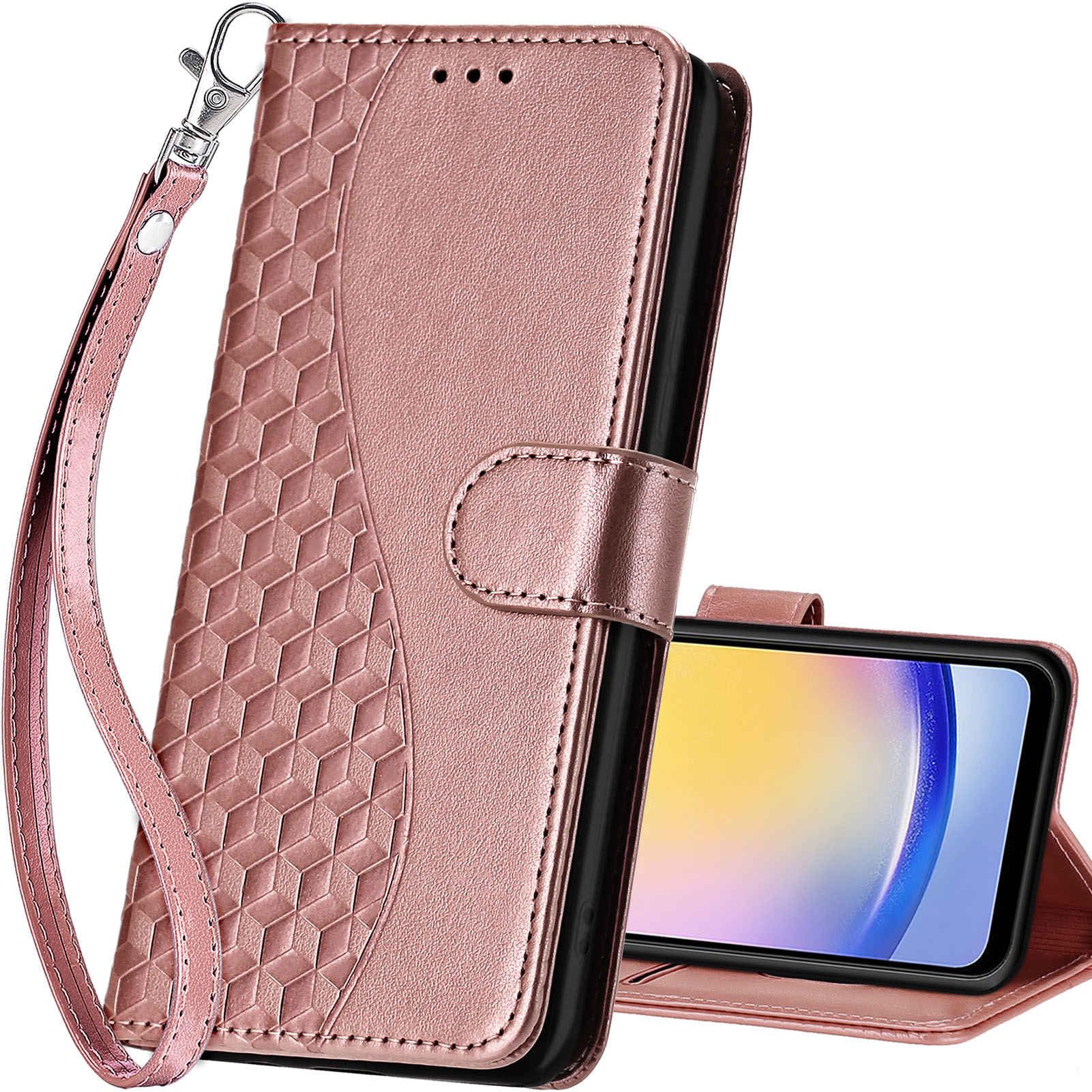 SASYMALY for Samsung Galaxy A25 5G Wallet case, Flip Folio Cover with Stand Feature for Women Men, PU Leather Phone Case Fit for Samsung Galaxy A25 5G