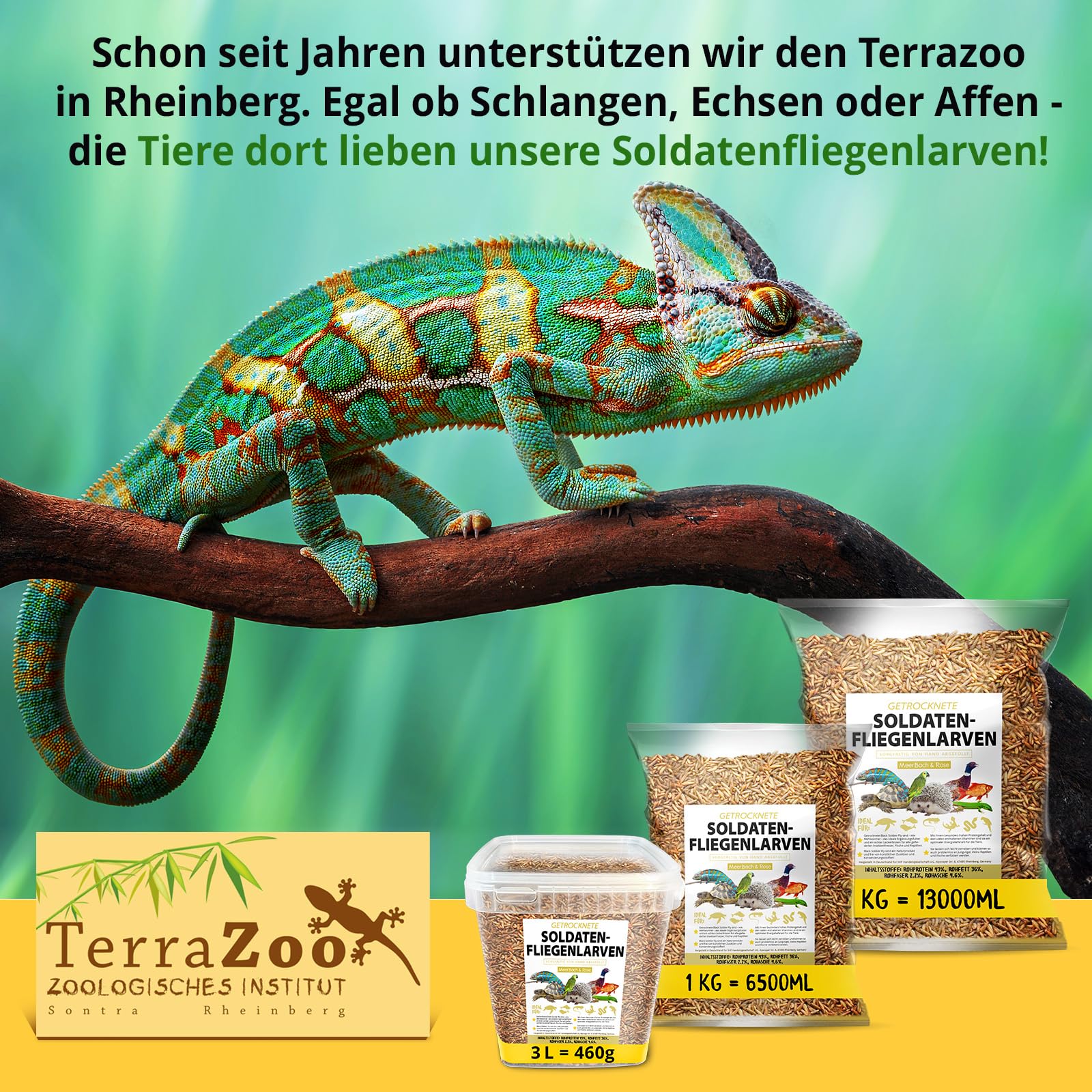 Anzeigesoldatenfliegenlarven Getrocknet - Soldatenfliegenlarven Getrocknet
