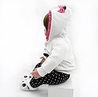 Vista 7 de Ropa de muñeca Reborn de 22 pulgadas para muñeca Reborn de 20-23 pulgadas, accesorios de atuendo de panda, 4 piezas, ropa a juego de bebé Reborn