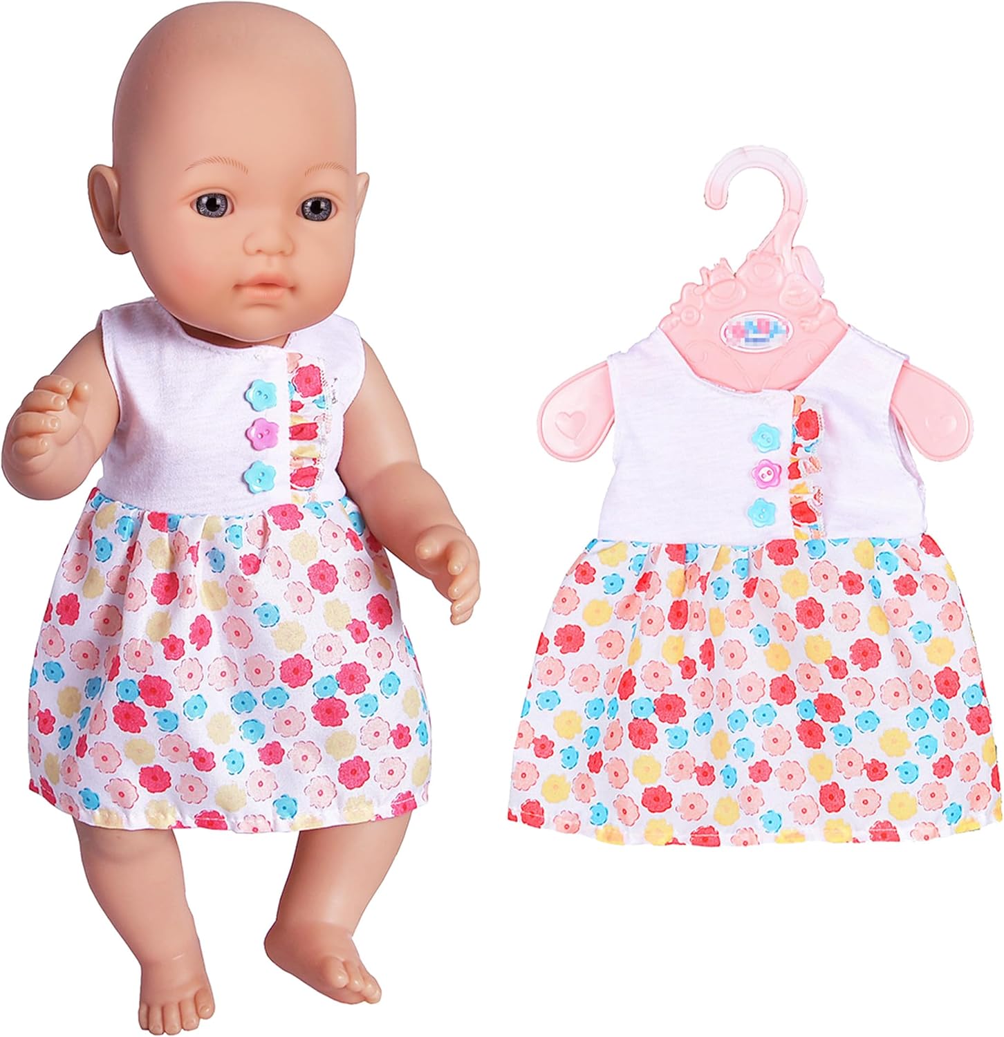 ebuddy 6 Sets Doll Clothes Outfits for 43cm New Born Baby Dolls, 15inch Baby Dolls, American 18 inch Girl Doll