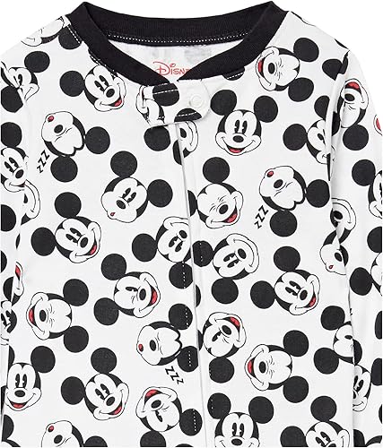 Vista 15 de Yaxa Essentials Disney Marvel Star Wars - Pijama unisex de algodón con pies para bebés y niños pequeños, paquete múltiple