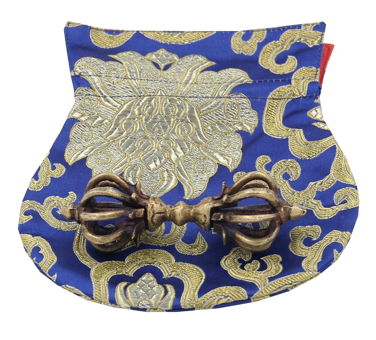 DharmaObjects Tibetan Buddhist Brass (Vajra) Thunderbolt Nine Spokes Dorjee/Dorji (3.5 Inches)