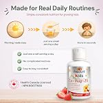 Maplelife Nutrition® – Enfants Calcium, Magnésium, Zinc avec vitamine D3– Liquide multivitamine – Maintenir le développement des os – Soutien au métabolisme – Améliorer la fonction immunitaire – Améliorer la croissance des tissus – Maintenir les os, cheveux, ongles – Aide le calme - Fraises Fl