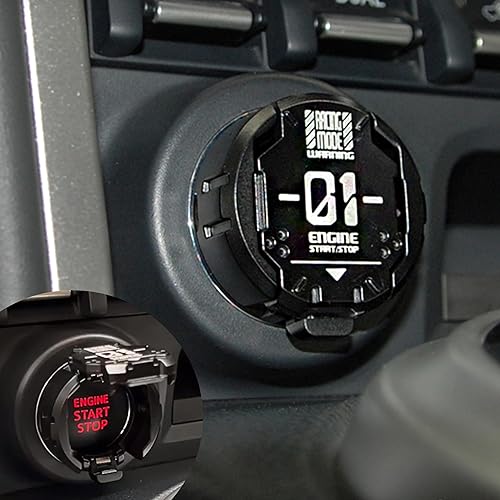 Pulse para botón de arranque, cubierta giratoria para botón de arranque de coche, cubierta del botón de arranque del motor, botón de parada de