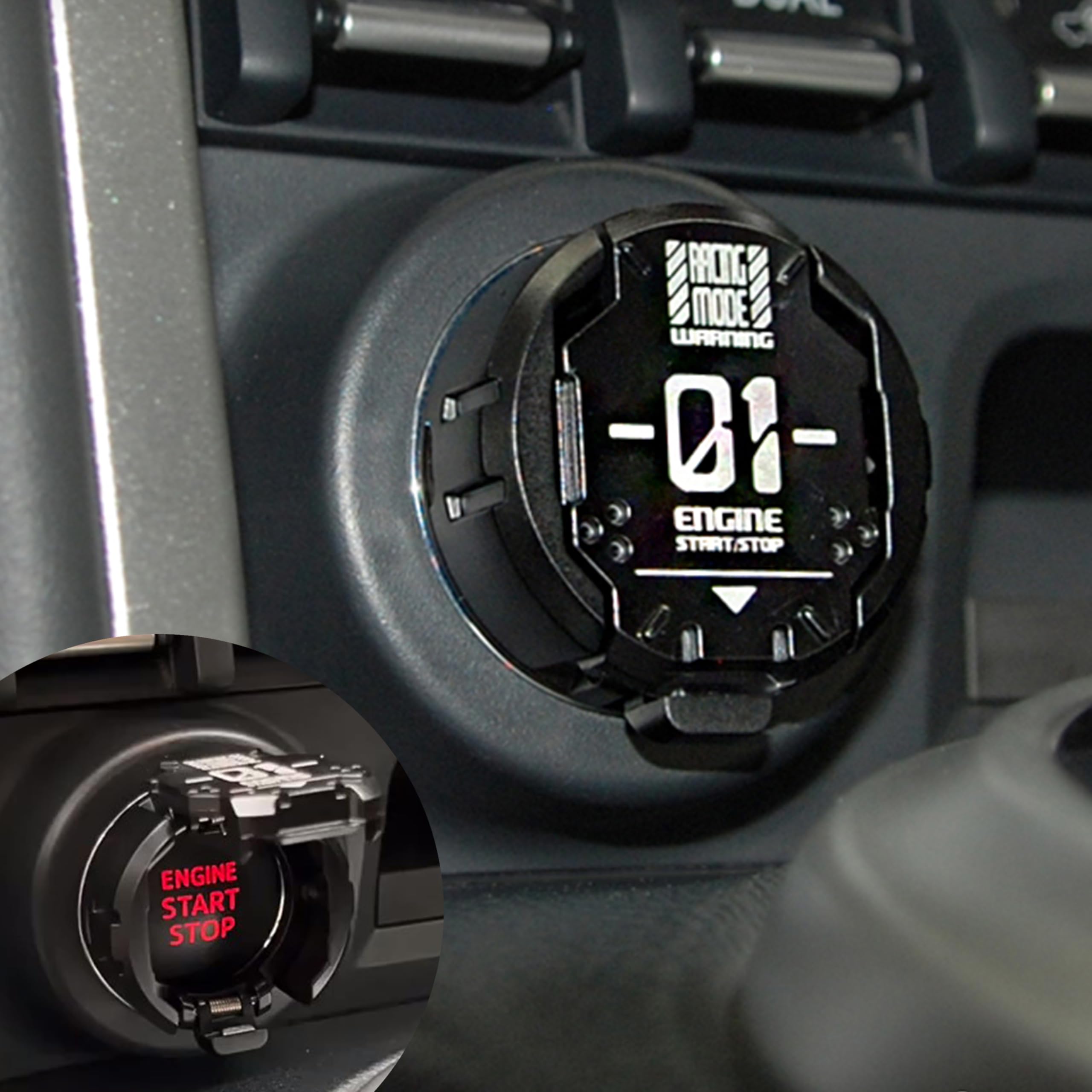 𝙊𝙧𝙞𝙜𝙞𝙣𝙖𝙡 | Push Start Button Cover,Rotary Car Engine Start Stop Button Cover Protector, Cool Car Accessories Interior Decor Sticker Motorcycle