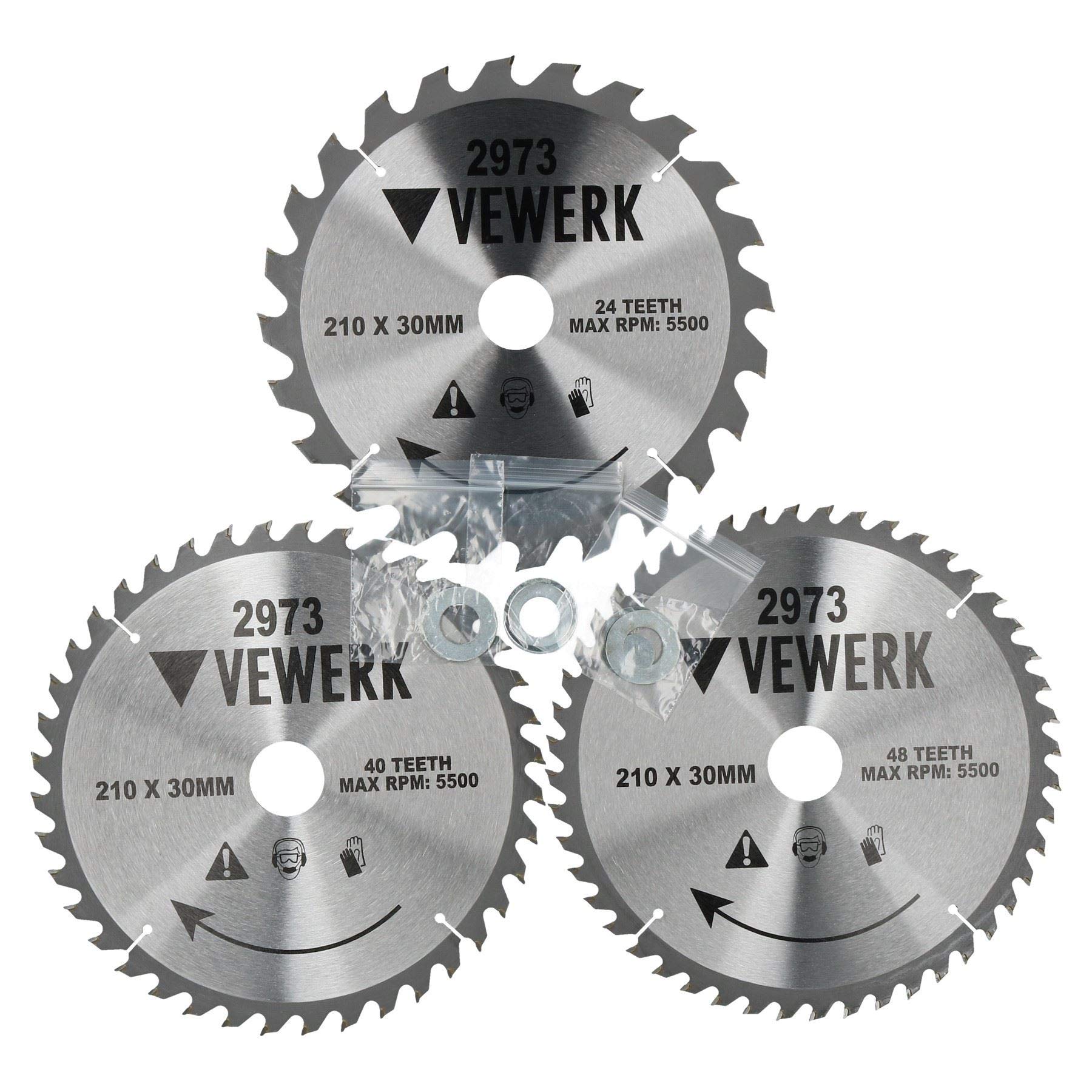 3Pk -210x30mm TCT Lama sega circolare serie 24T 40T 48T taglio del legno