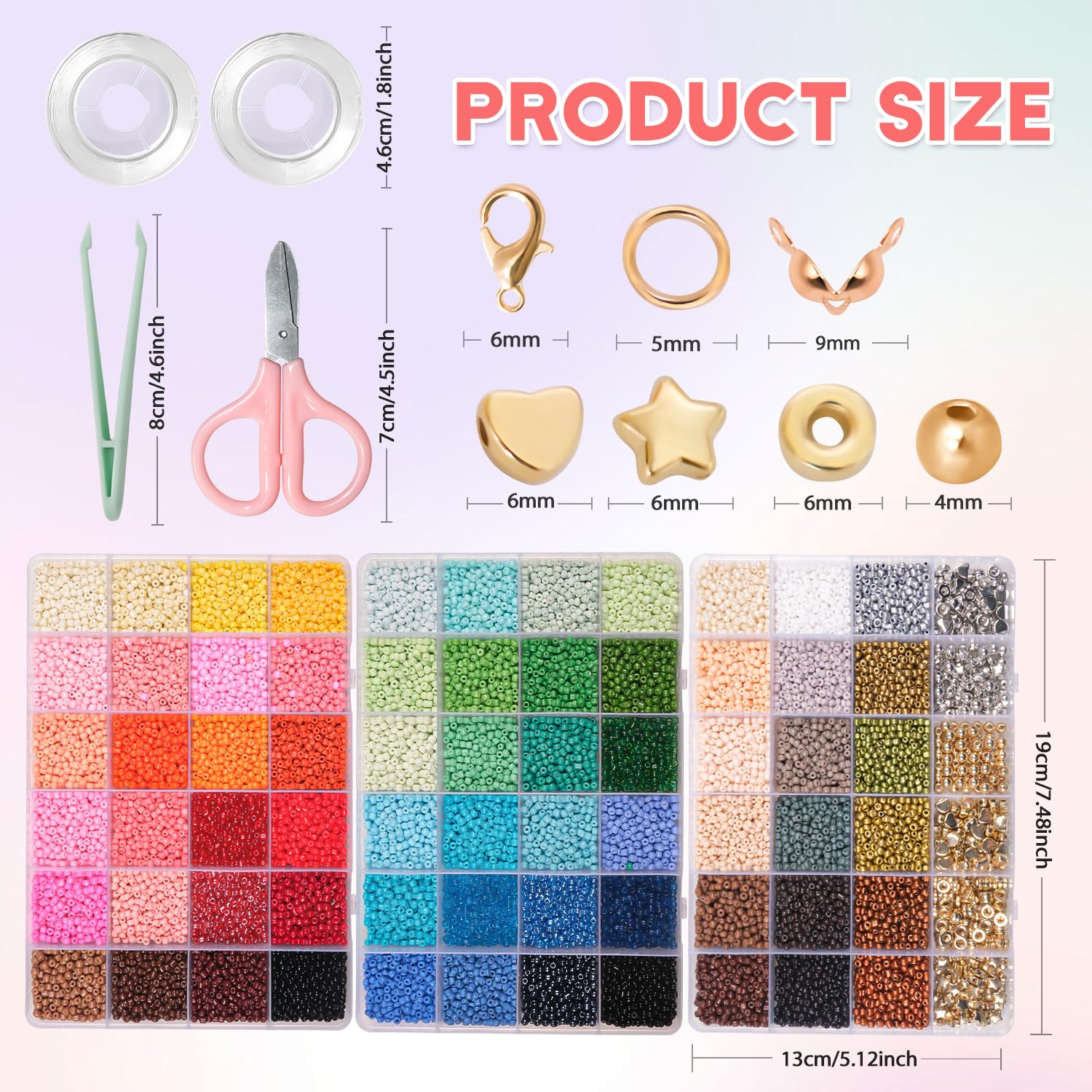 Lot De 2300 Perles Pour Bracelets Et Perles Avec Lettres De L