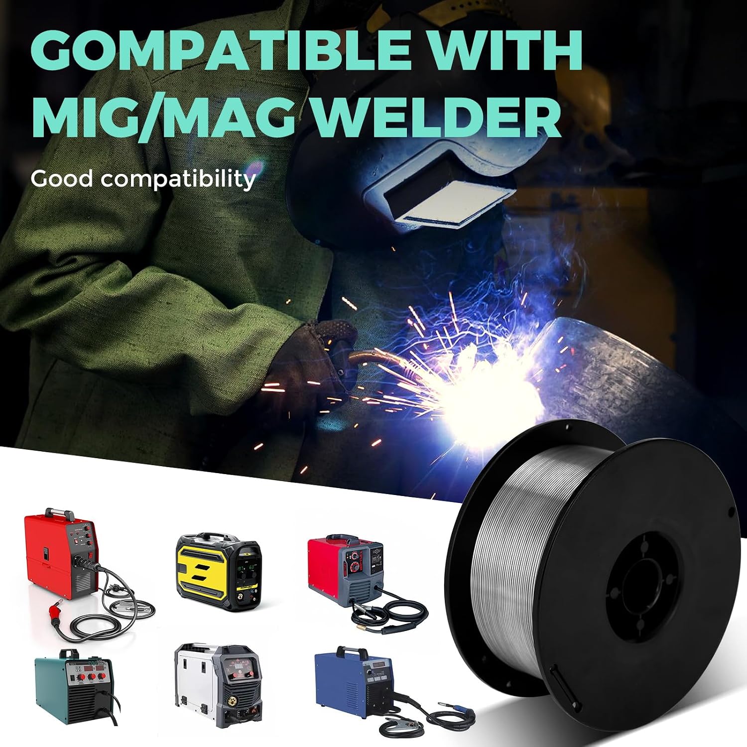 030 inch gasless flux-core welding wire of carbon steel in 2-lb-spool brand Thumbsupweld