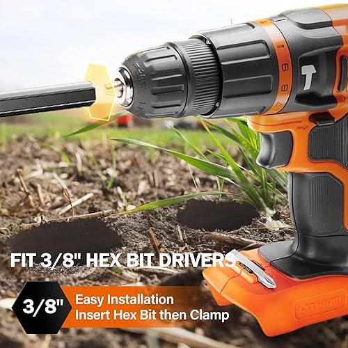 Miniatura 3 de KENDO Broca de taladro para plantar, juego de 4, brocas en espiral de tierra de jardín y herramienta para maceta de bombilla para taladro hexagonal