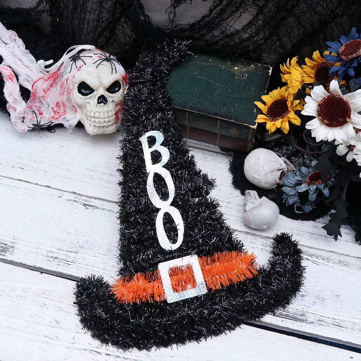 Hexenhut Fensterbehang Aus Acryl – Halloween-Deko Mit Magischem Design, 20x18 Cm, Zum Aufhängen