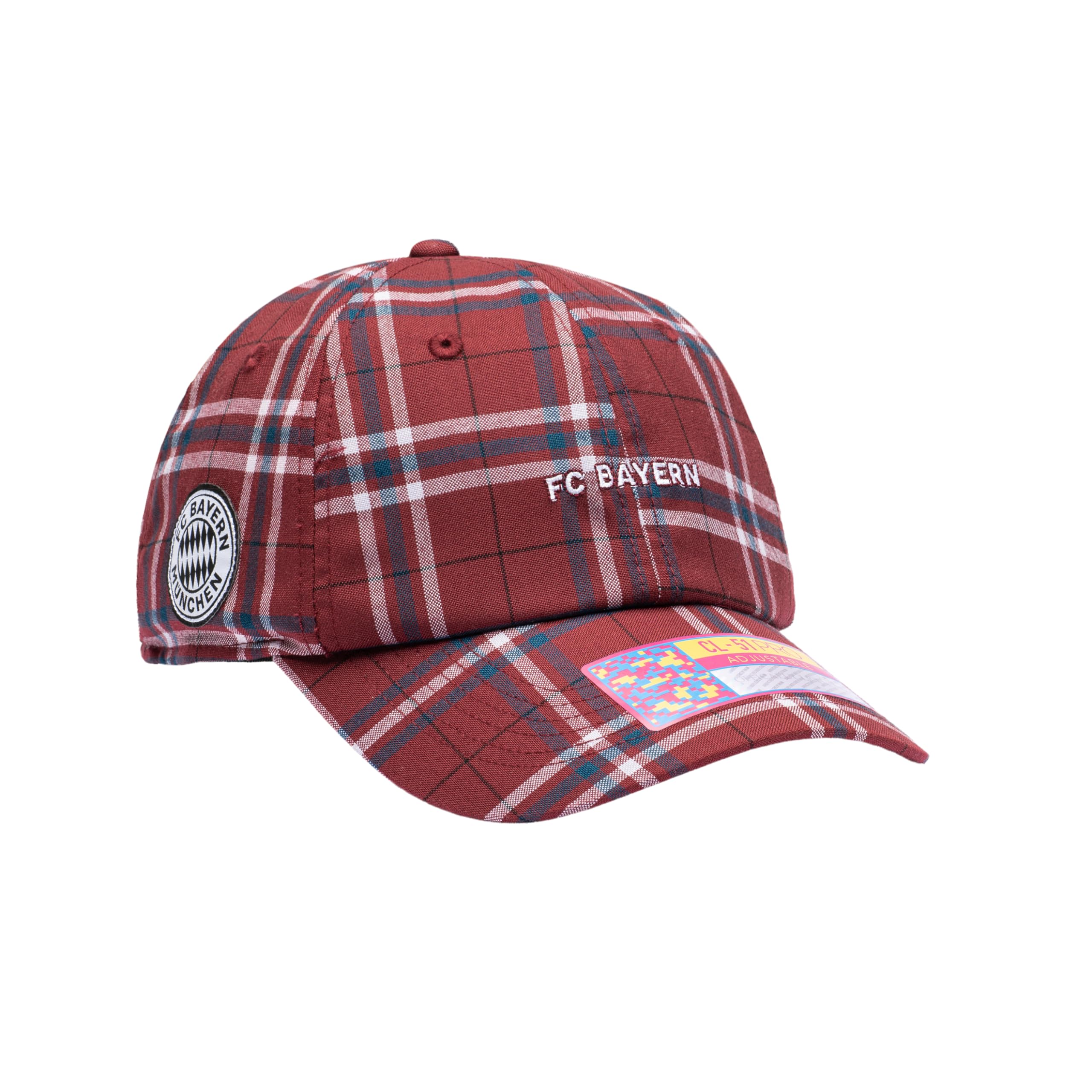 Fan Ink Bayern Munich - Mogul Premium Plaid Adjustable Hat Red