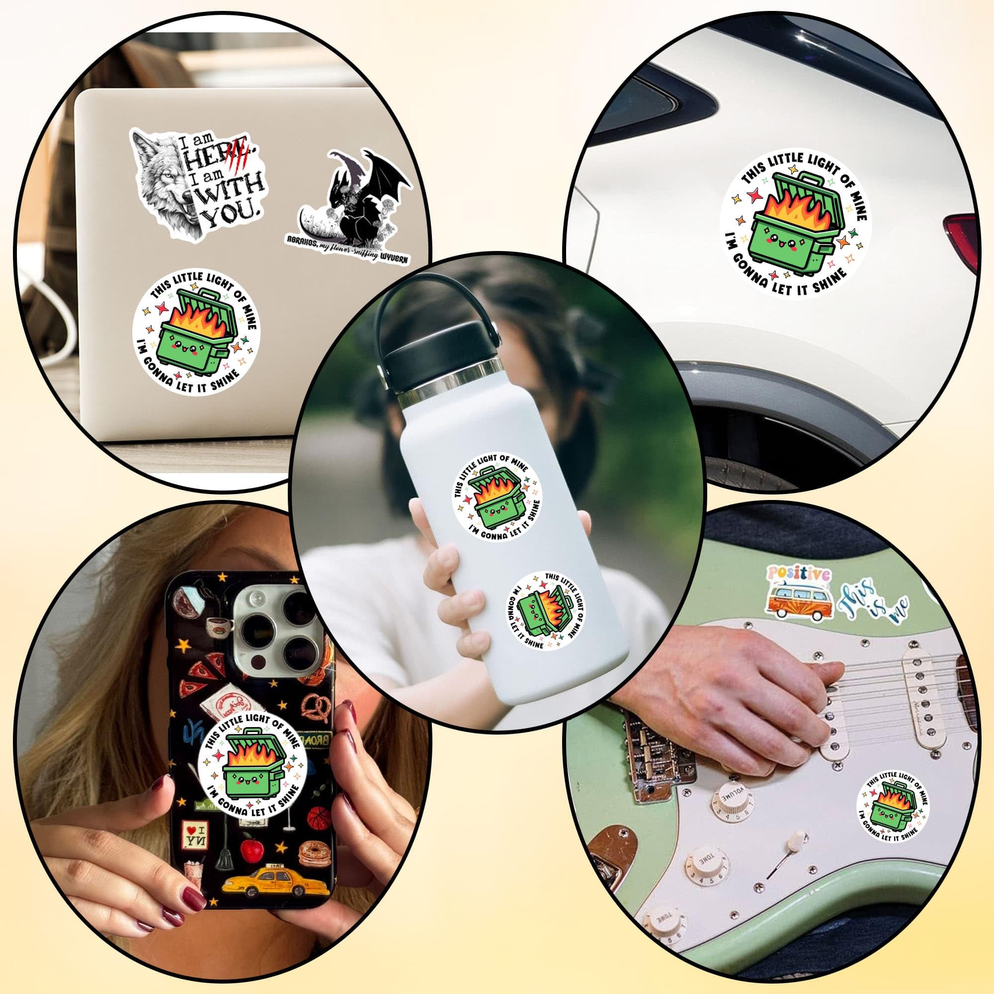 Dumpster Fire Aufkleber – Sarkastisch, Witzig & Wasserfest Für Flaschen, Laptop & Co.