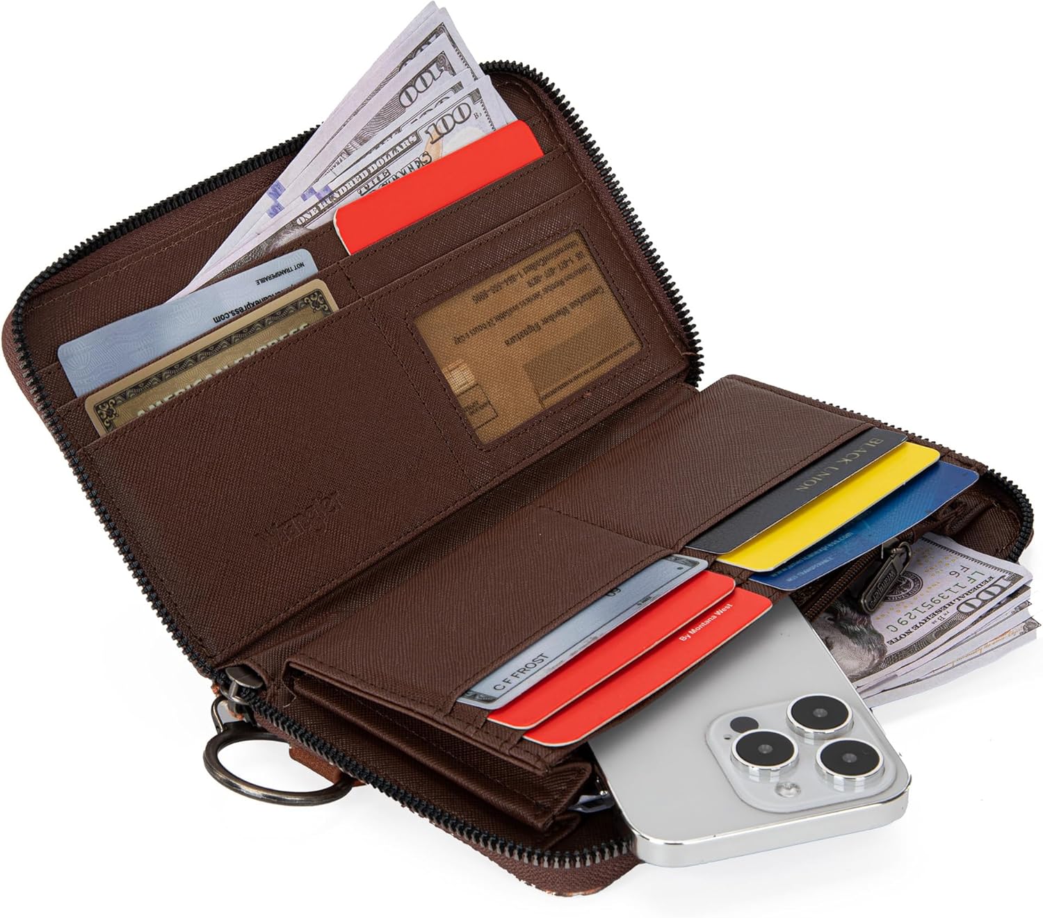 Wrangler Wallet Purse for Women Western Aztec Clutch Wristlet Wallet with Credit Card Holder - Image 4